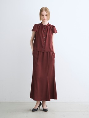 Silky twill nallow skirt 詳細画像