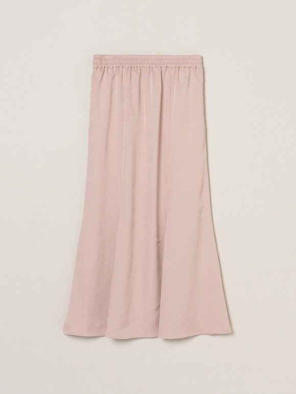 Silky twill nallow skirt