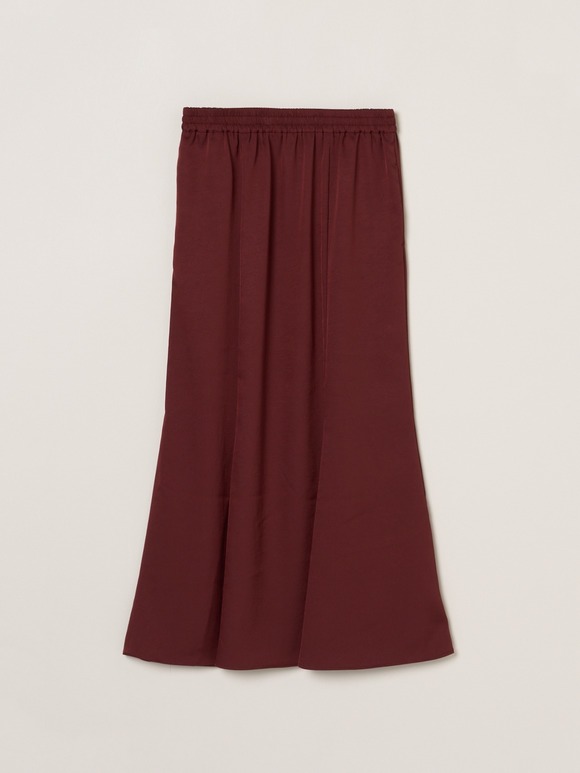Silky twill nallow skirt