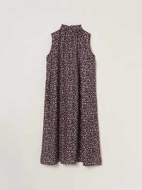 Silky twill gather dress 詳細画像