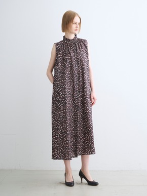 Silky twill gather dress 詳細画像