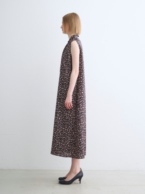 Silky twill gather dress 詳細画像