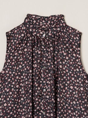Silky twill gather dress 詳細画像