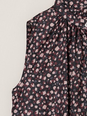 Silky twill gather dress 詳細画像