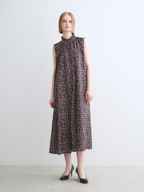 Silky twill gather dress 詳細画像