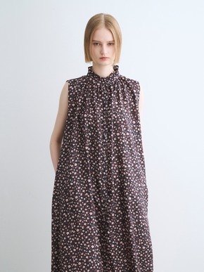 Silky twill gather dress 詳細画像