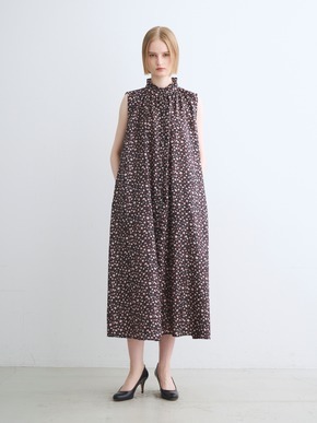 Silky twill gather dress 詳細画像
