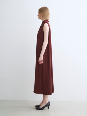 Silky twill gather dress 詳細画像