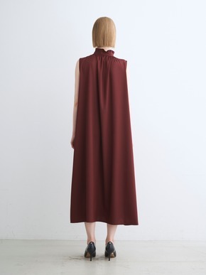 Silky twill gather dress 詳細画像