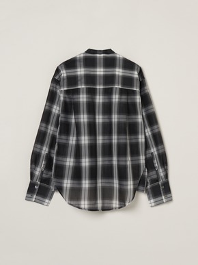 Sheer cotton band collar shirt 詳細画像