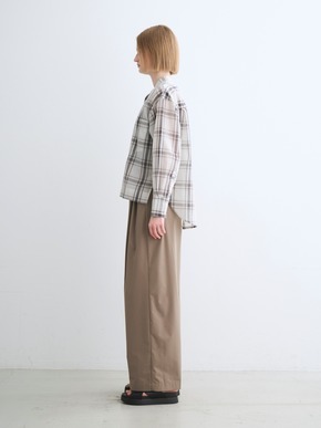 Sheer cotton band collar shirt 詳細画像