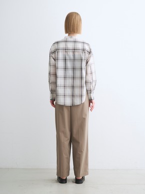 Sheer cotton band collar shirt 詳細画像