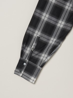 Sheer cotton band collar shirt 詳細画像