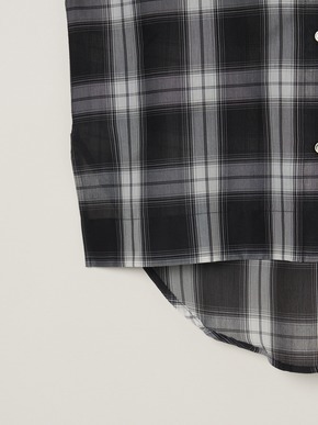Sheer cotton band collar shirt 詳細画像