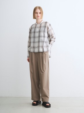 Sheer cotton band collar shirt 詳細画像
