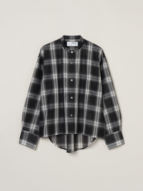 Sheer cotton band collar shirt 詳細画像