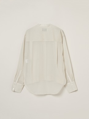 Sheer cotton band collar shirt 詳細画像