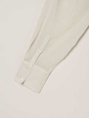 Sheer cotton band collar shirt 詳細画像