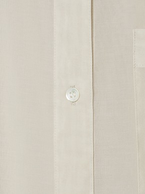 Sheer cotton band collar shirt 詳細画像