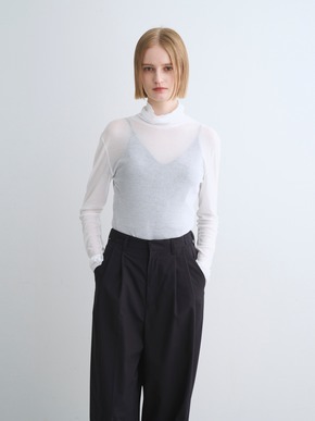 Soft see through turtle neck tee 詳細画像