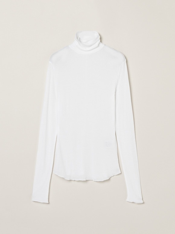 Soft see through turtle neck tee