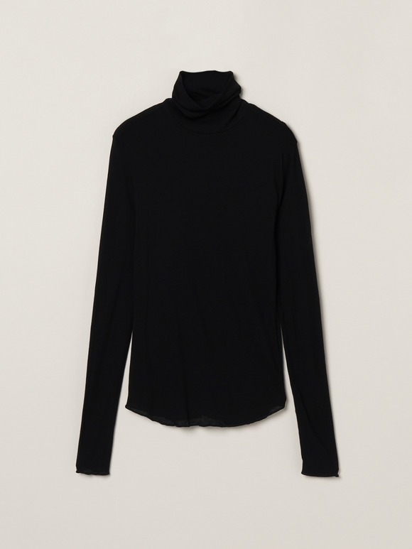 Soft see through turtle neck tee