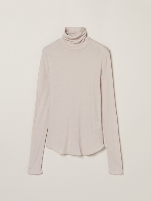 Soft see through turtle neck tee