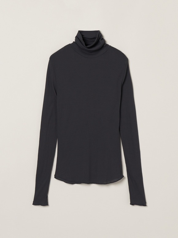 Soft see through turtle neck tee