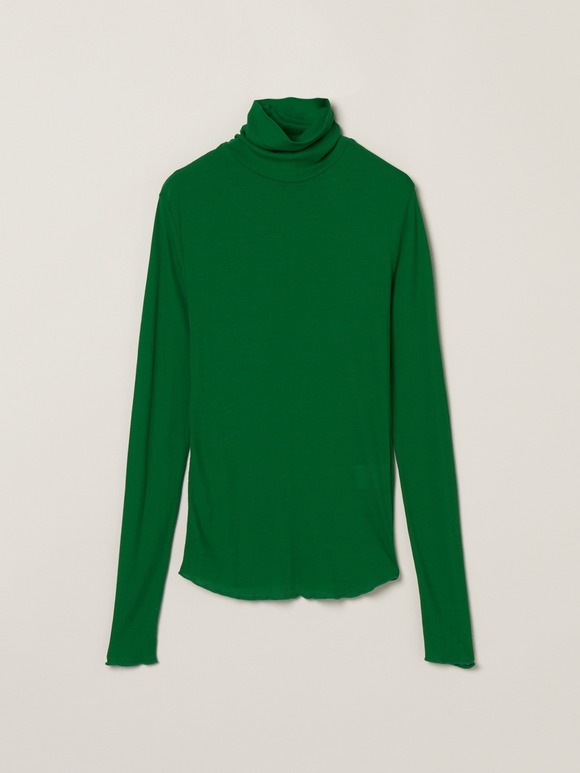 Soft see through turtle neck tee