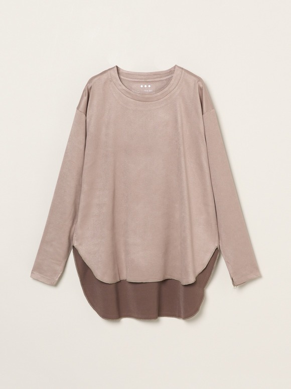 Suede jersey long tee