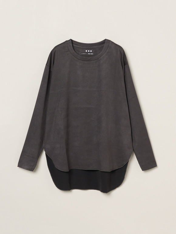 Suede jersey long tee