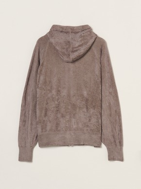 Velour sweater zip up hoody 詳細画像