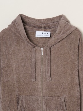 Velour sweater zip up hoody 詳細画像