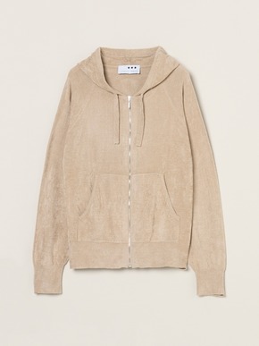 Velour sweater zip up hoody 詳細画像