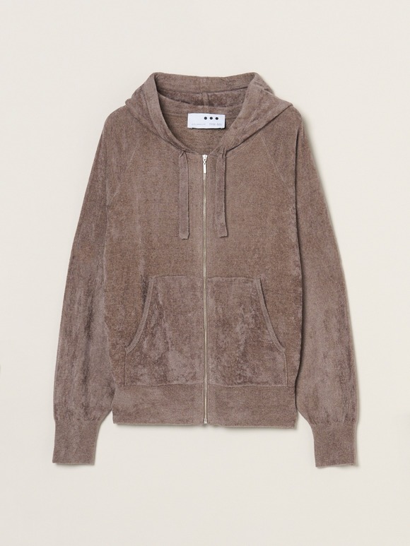 Velour sweater zip up hoody