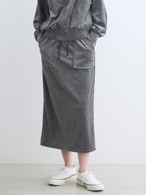 Cotton velour pencil skirt 詳細画像