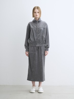 Cotton velour pencil skirt 詳細画像