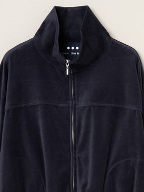 Cotton velour  zip up brouson 詳細画像