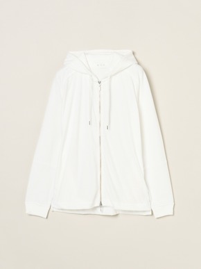 Men's cotton velour zip-up parka 詳細画像