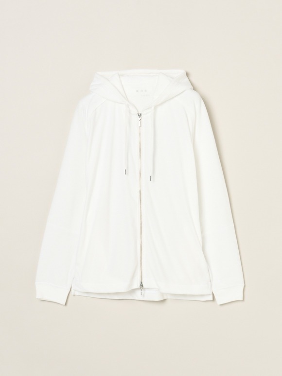 Men's cotton velour zip-up parka