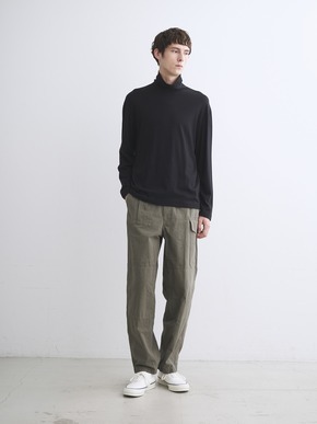 Men's cotton wool l/s turtleneck 詳細画像