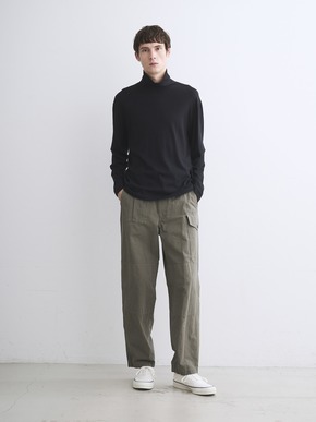 Men's cotton wool l/s turtleneck 詳細画像