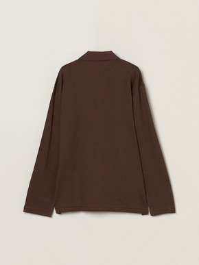 Men's cotton wool l/s polo shirt 詳細画像