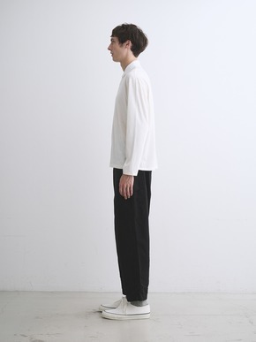 Men's cotton wool l/s polo shirt 詳細画像
