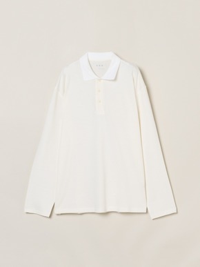 Men's cotton wool l/s polo shirt 詳細画像