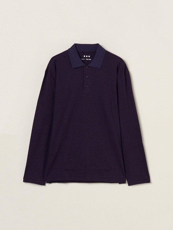 Men's cotton wool l/s polo shirt