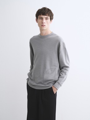 Men's wool fleece sweat shirt 詳細画像