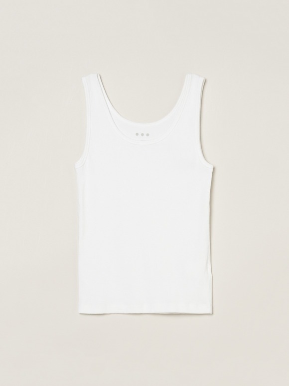 Cotton rib 2×1 tank