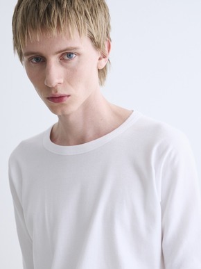 Men's organic cotton knit slim 詳細画像