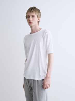 Men's organic cotton knit slim 詳細画像